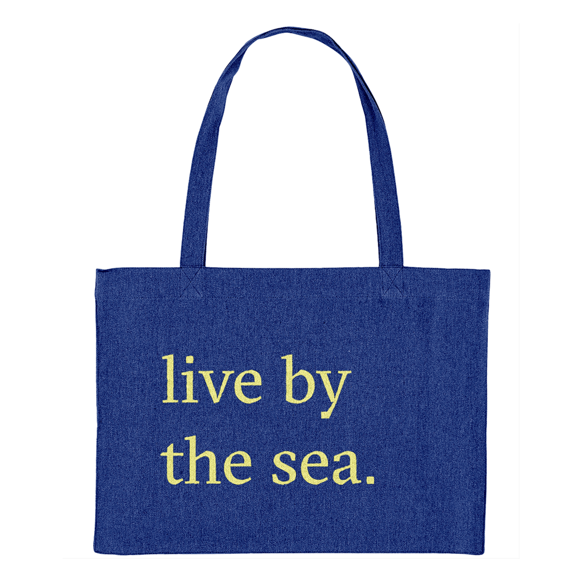 "Live by the sea." Beach Bag